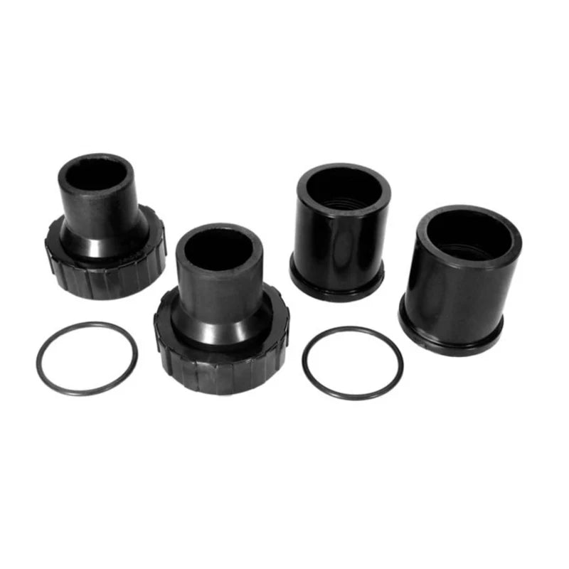 Pentair 1.5" x 2" Black Bulkhead Union Set