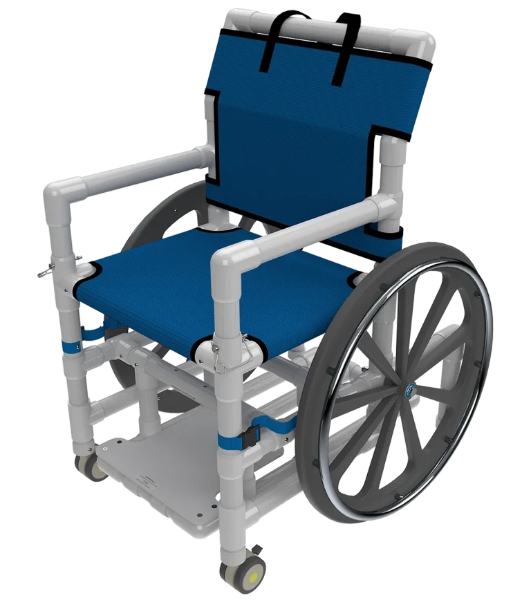 ACCESS CHAIR - PVC - 18" W-MESH SEAT & SLIDE OUT FOOTREST - 300# CAP