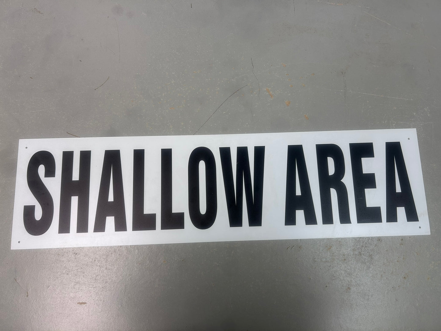 Shallow Area Sign