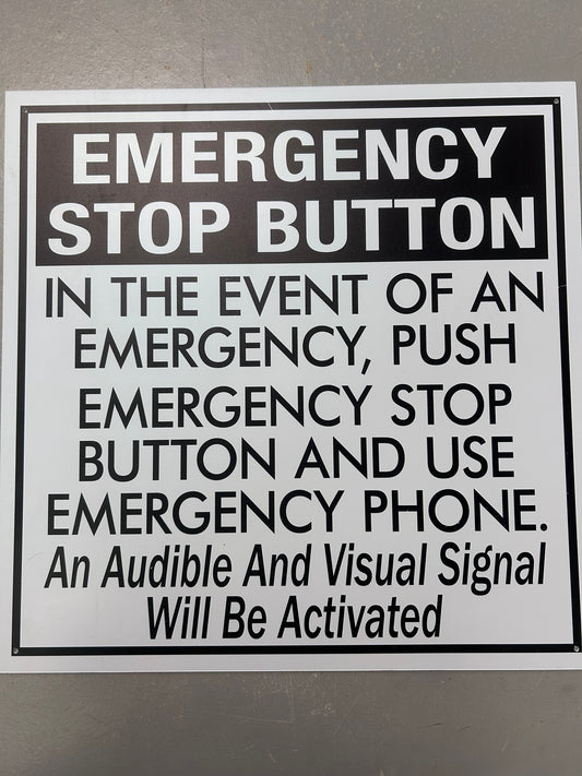 Spa / Emergency Shut Off Sign