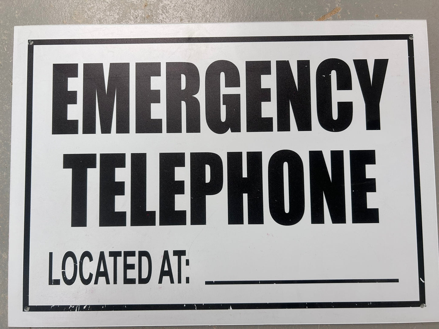 Emergency Telephone Sign