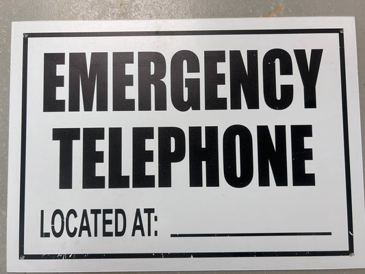 Emergency Telephone Sign