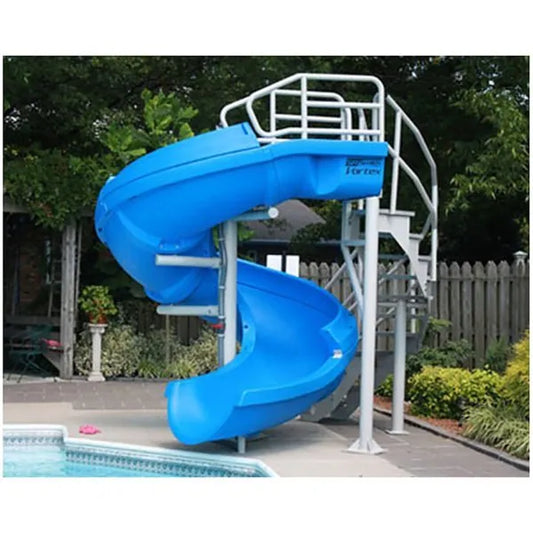 SRS Vortex Slide Rotomolded Parts, Closed Flume, Gray Granite